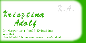 krisztina adolf business card